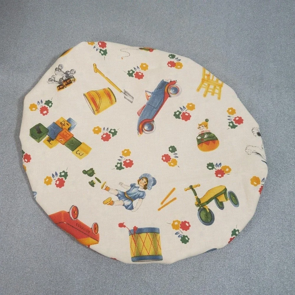 Retro Toys / Daisies Reversible KitchenAid Mixer Mixing Bowl Cover Bread Baking